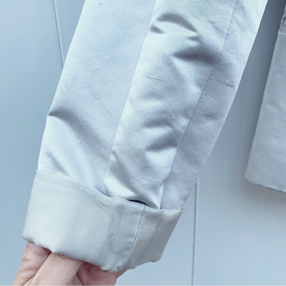 Lafayette 148 Bone Ivory Lined Silk Blazer Embellished Classic Collar | Size 4 - Picture 7 of 14